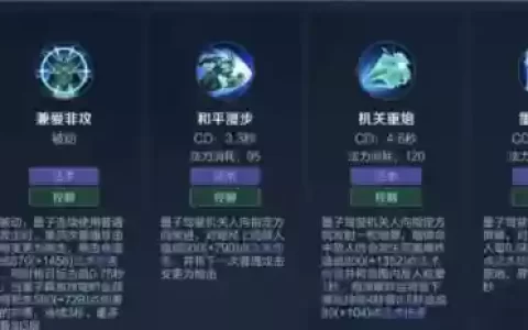 墨子的技能展示
