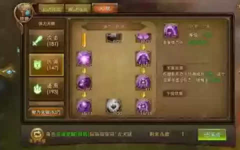 永恒纪元技能点不够
