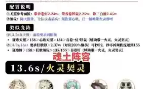 魂阵容搭配