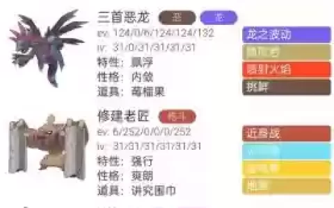口袋妖怪究极风暴阵容搭配