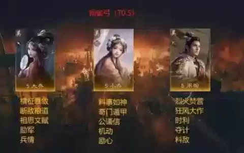 不谋弓阵容搭配