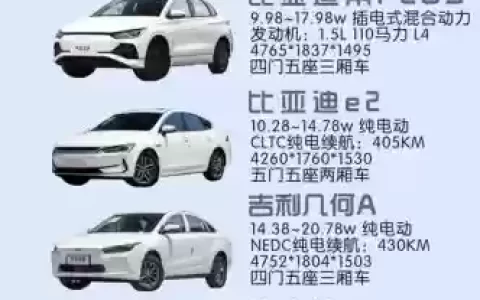 比亚迪新阵容搭配