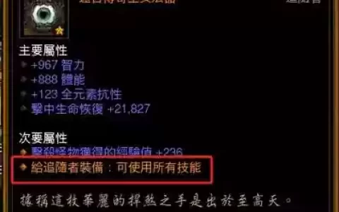 暗黑猎魔人随从带什么武器