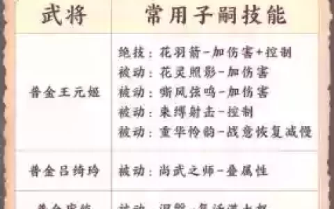 热血三国城守弄什么技能好