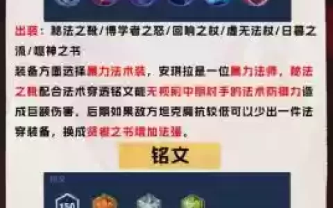 安琪拉适合的装备