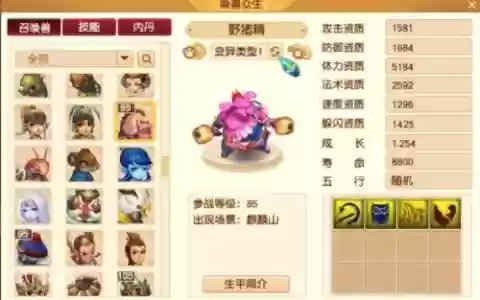 梦幻西游170召唤兽