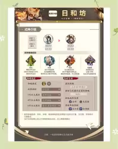 日和坊阵容搭配，日和坊阵容推荐插图1
