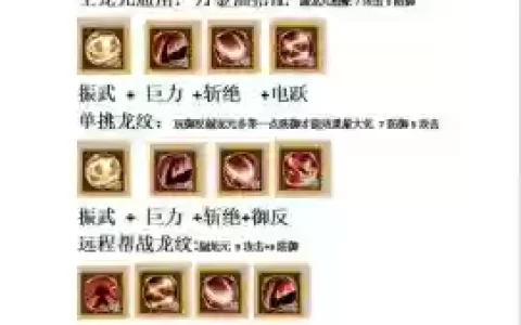 天龙八部手游龙的技能加点，天龙手游龙打什么技能