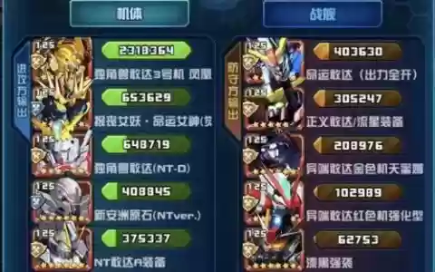 最新敢达决战阵容搭配，最新敢达决战阵容搭配图