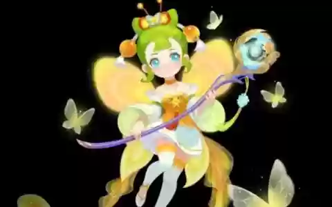 梦幻西游手游q版玄彩蛾，梦幻西游手游玄彩娥90级武器外观