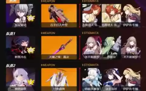 崩坏3影舞阵容搭配，崩坏3影舞阵容搭配攻略