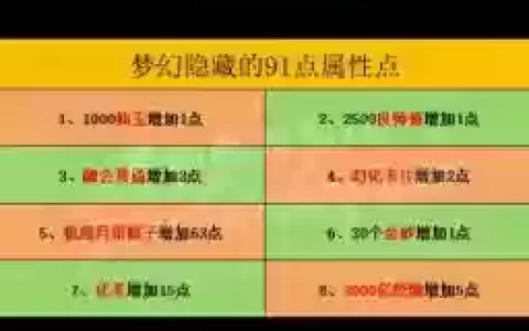 梦幻西游加粗数字有几种，梦幻西游加错了属性点怎么办