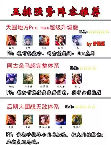 王者最强5黑无解阵容搭配,王者五黑阵容搭配大全插图1 王者最强5黑无解阵容搭配,王者五黑阵容搭配大全插图1